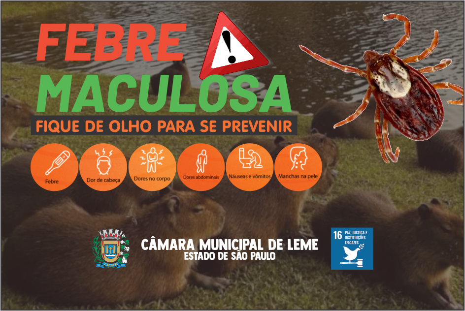 CÂMARA MUNICIPAL DE LEME REFORÇA ALERTA SOBRE A FEBRE MACULOSA