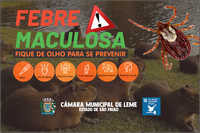 CÂMARA MUNICIPAL DE LEME REFORÇA ALERTA SOBRE A FEBRE MACULOSA
