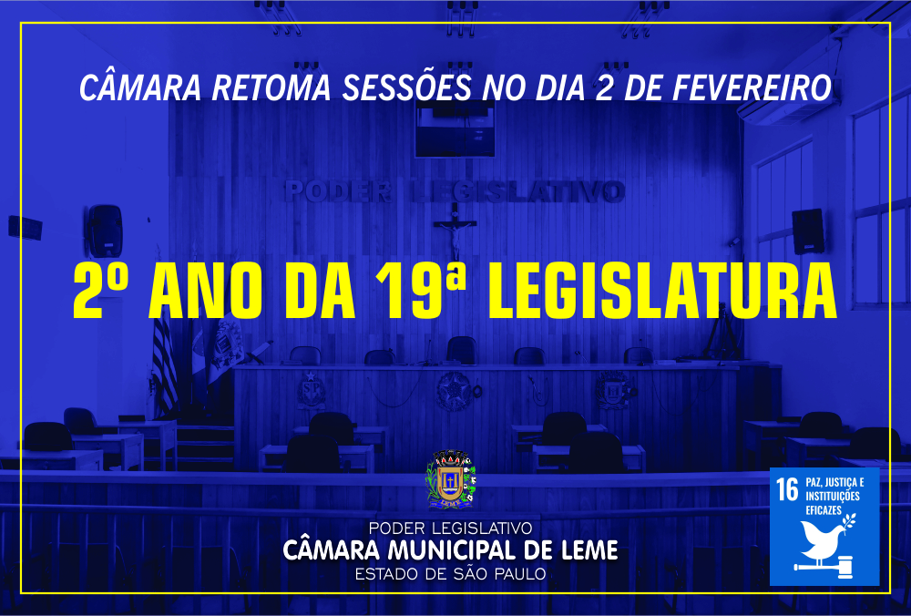 CÂMARA RETOMA SESSÕES NO DIA 2 DE FEVEREIRO