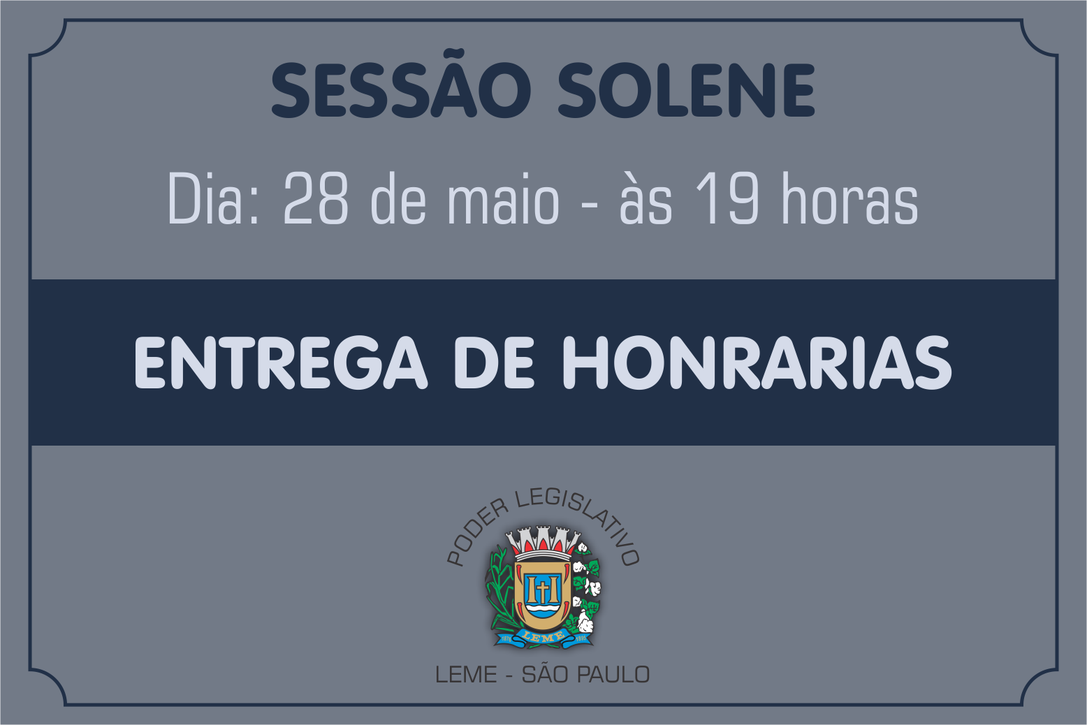 Câmara de Leme realiza Sessão Solene para entrega de honrarias