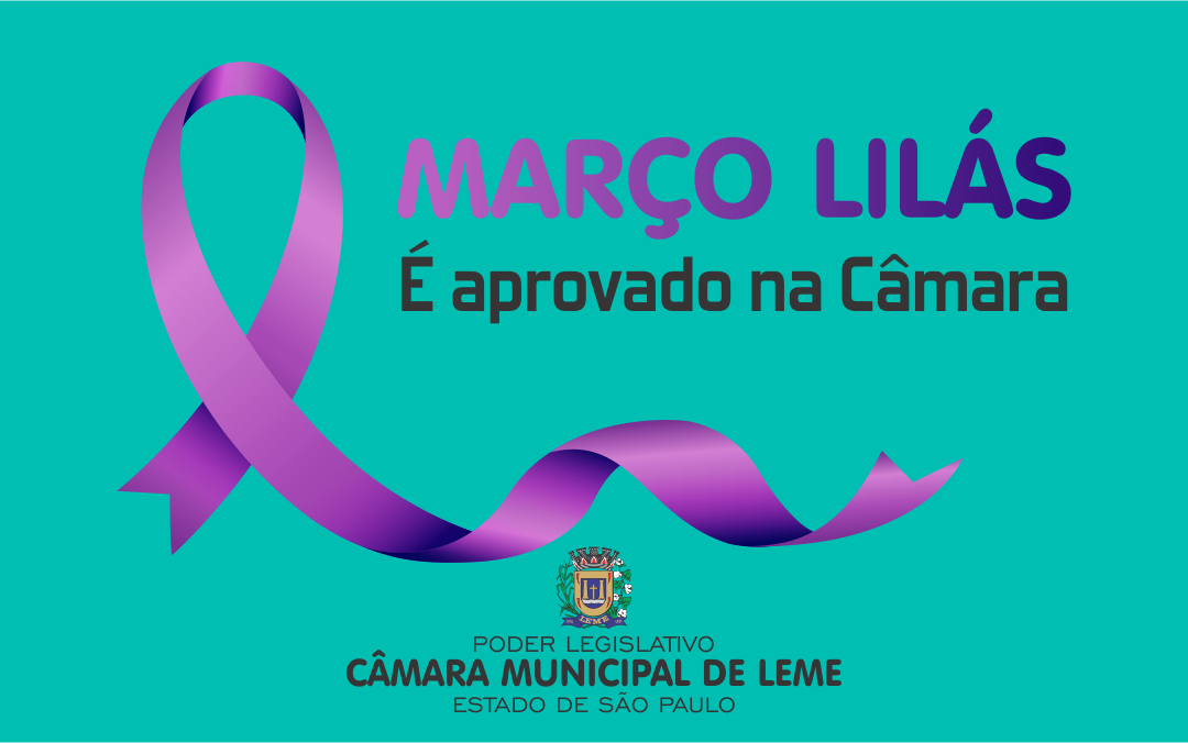 Câmara Municipal aprova por unanimidade o projeto que institui o 'Março Lilás' em Leme