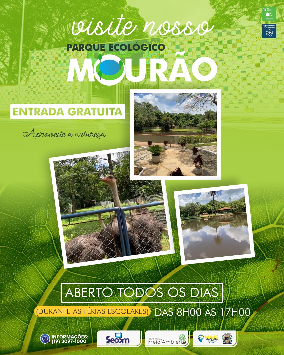 Parque Ecológico Mourão continua com atividades diferenciadas durante as férias escolares